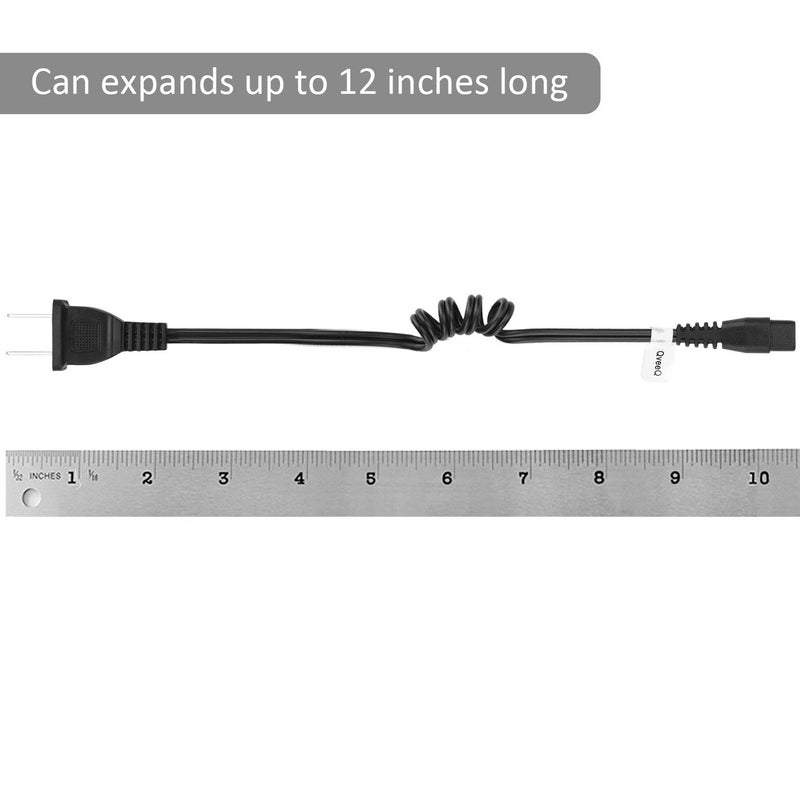 QveeQ Stun Gun Charger Cord Compatible with VTS-T03, VTS-195; Police 305, Police 928-58, Avenger, Guard Dog Security, Jolt, Stun Master and Most Other Stun Guns ï¼ˆExpandable to 12inchï¼‰ - Image 2